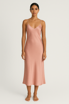 Love & Lustre Silk Chemise 3/4 Length - La Donna