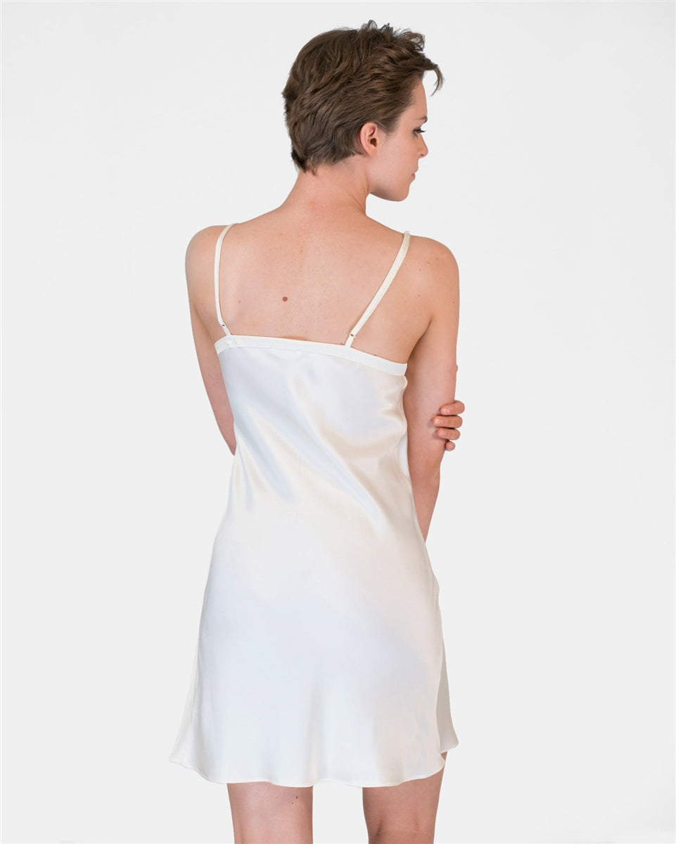 Love & Lustre Silk Chemise - Cream - La Donna