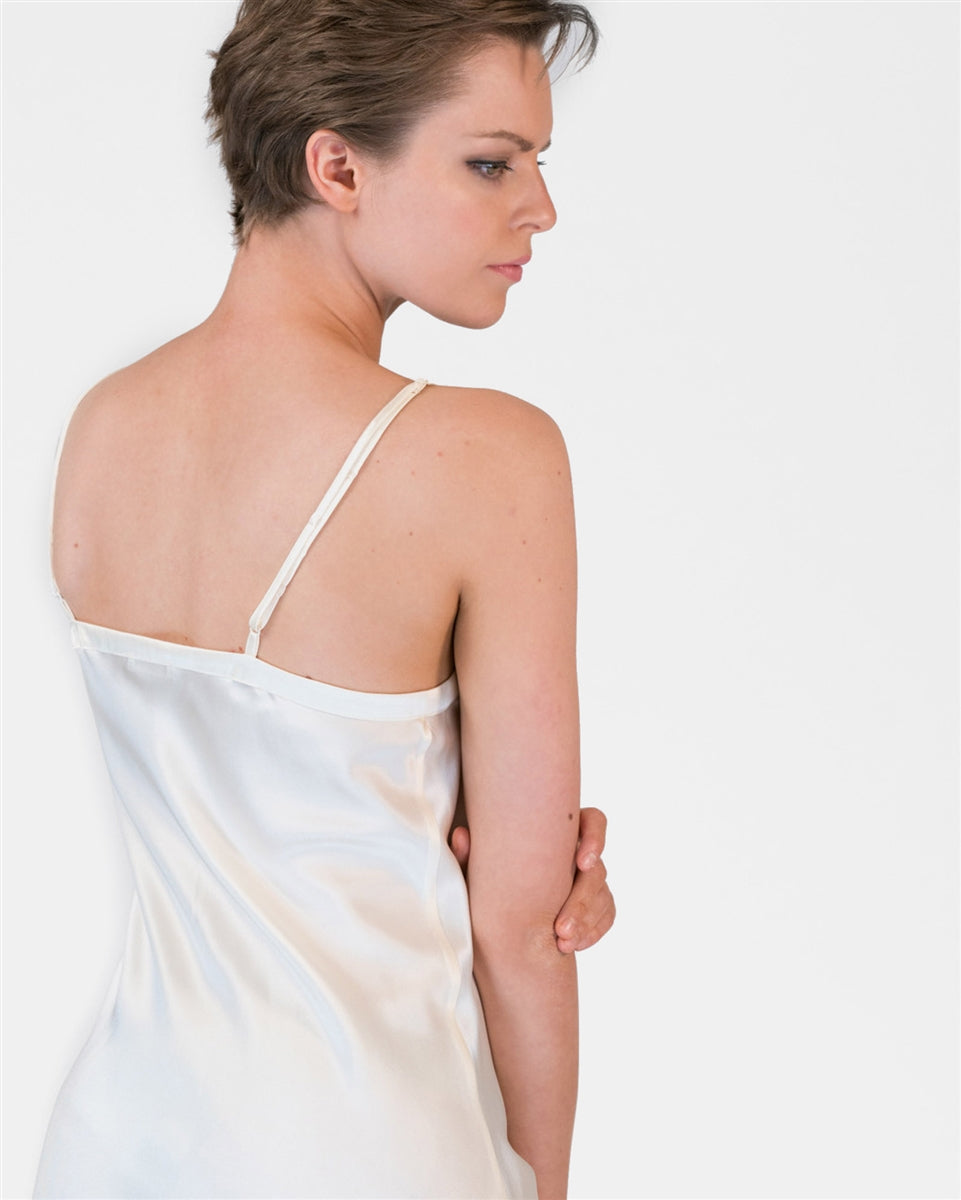 Love & Lustre Silk Chemise - Cream - La Donna