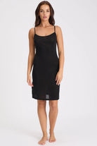 Love & Lustre Silk Jersey Slip - Black - La Donna