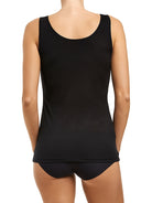 Love & Lustre Silk Jersey Tank - Black - La Donna
