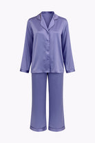 Love & Lustre Silk Piped PJ Set - Heron - La Donna