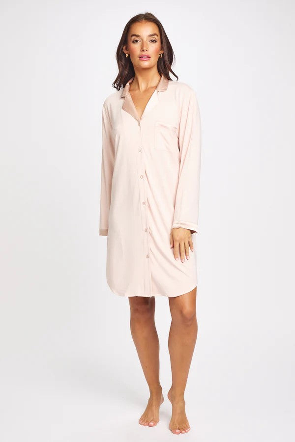 Love & Lustre Silk Trim Premium Modal Nightie - La Donna