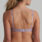 Back of Soft sand padded bra featuring heart-shaped cups, underwire and multi-way straps