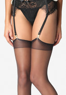 Marilyn Coco Air Lux Line Black Stockings - La Donna