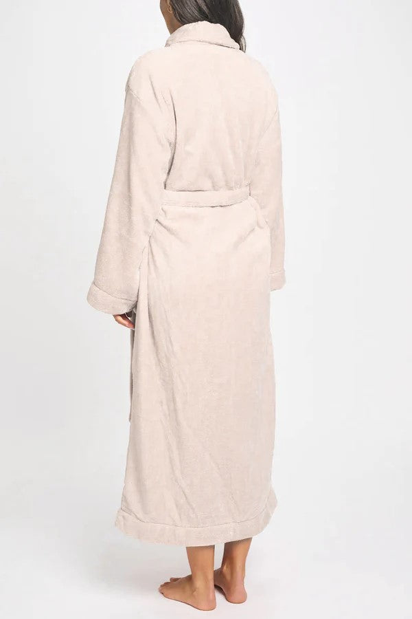 Morning Honey Fluffy Robe - Stone - La Donna
