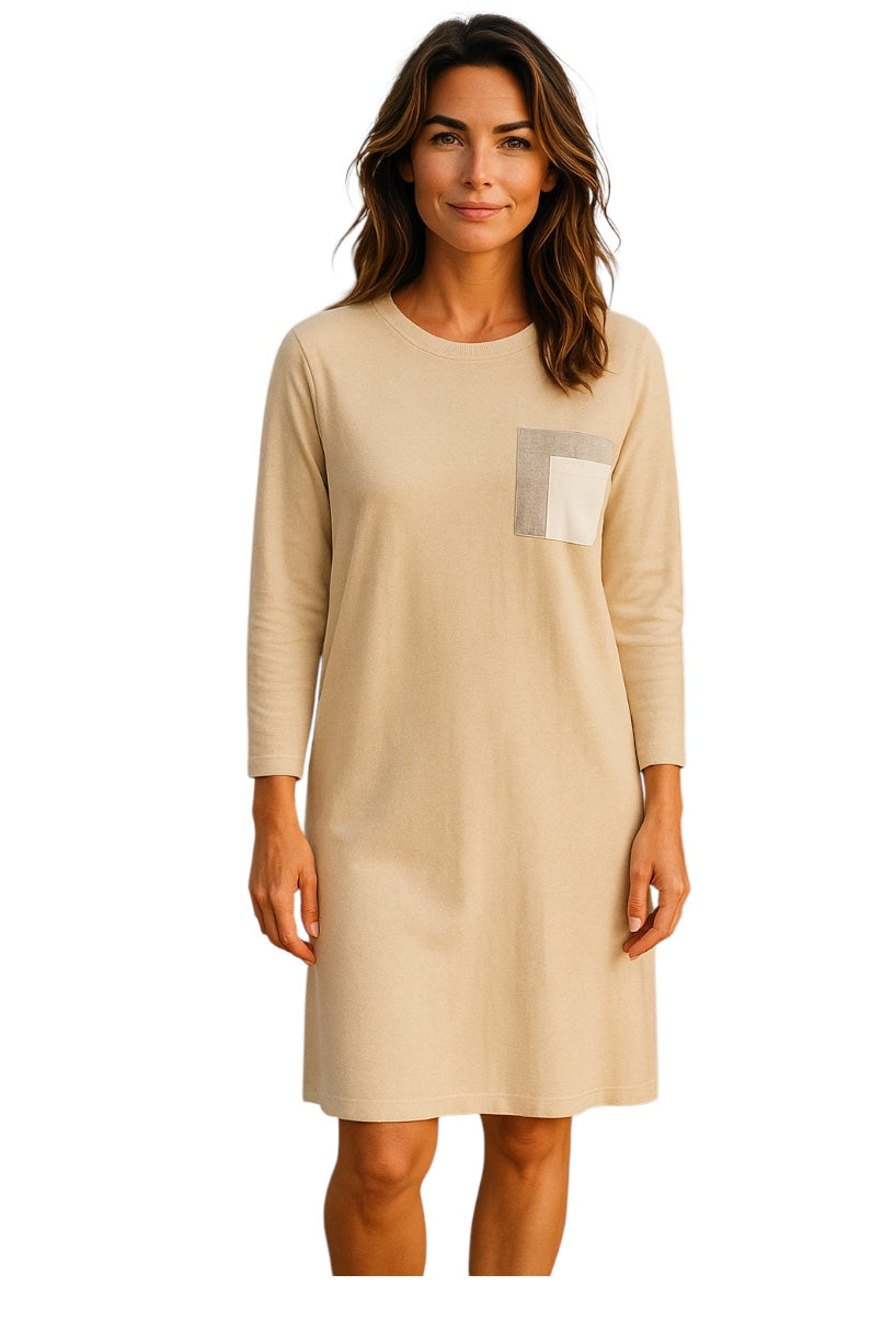 Pluto Galina Long Sleeve Cotton Nightdress - La Donna