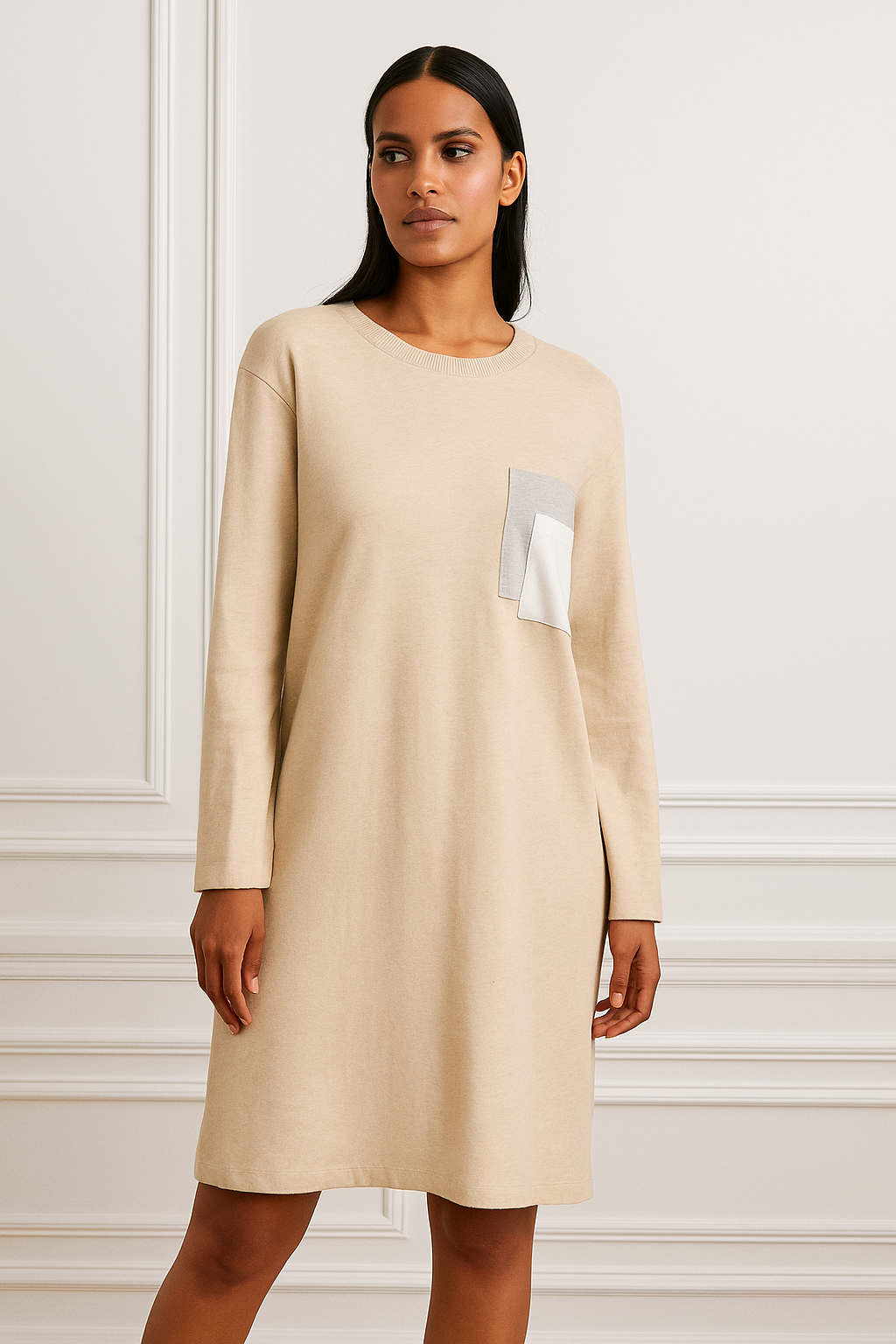 Pluto Galina Long Sleeve Cotton Nightdress - La Donna