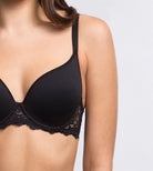 Simone Perele Caresse Plunge Bra - Black - La Donna