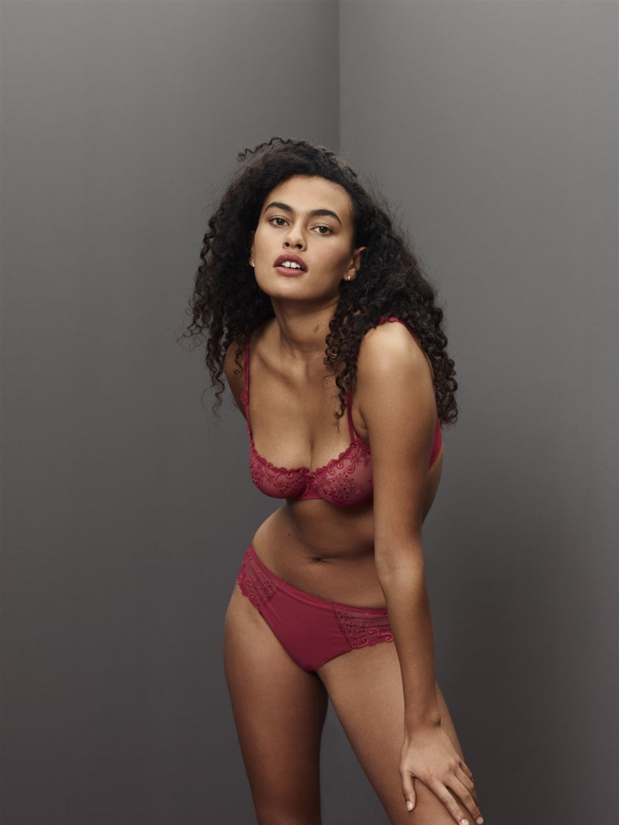 Simone Perele Delice Bikini Brief - Cranberry - La Donna