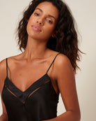 Simone Perele Nocturne Silk Chemise - Black - La Donna