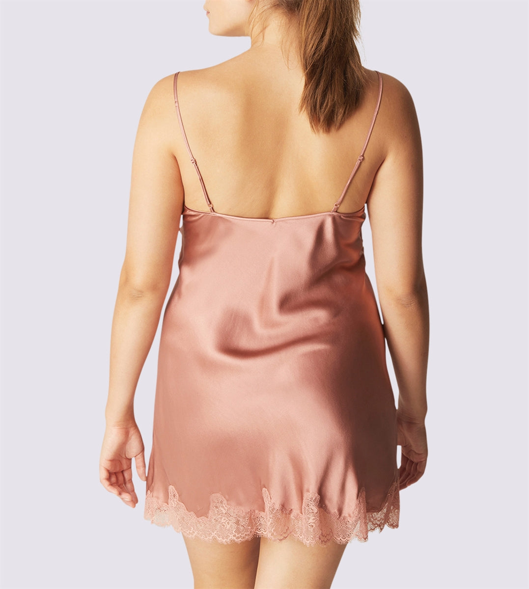 Simone Perele Nocturne Silk Chemise - Rose Victoria - La Donna