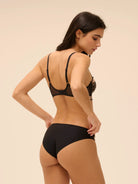 Simone Perele Romance Full Cup Plunge Bra - Black Tattoo - La Donna