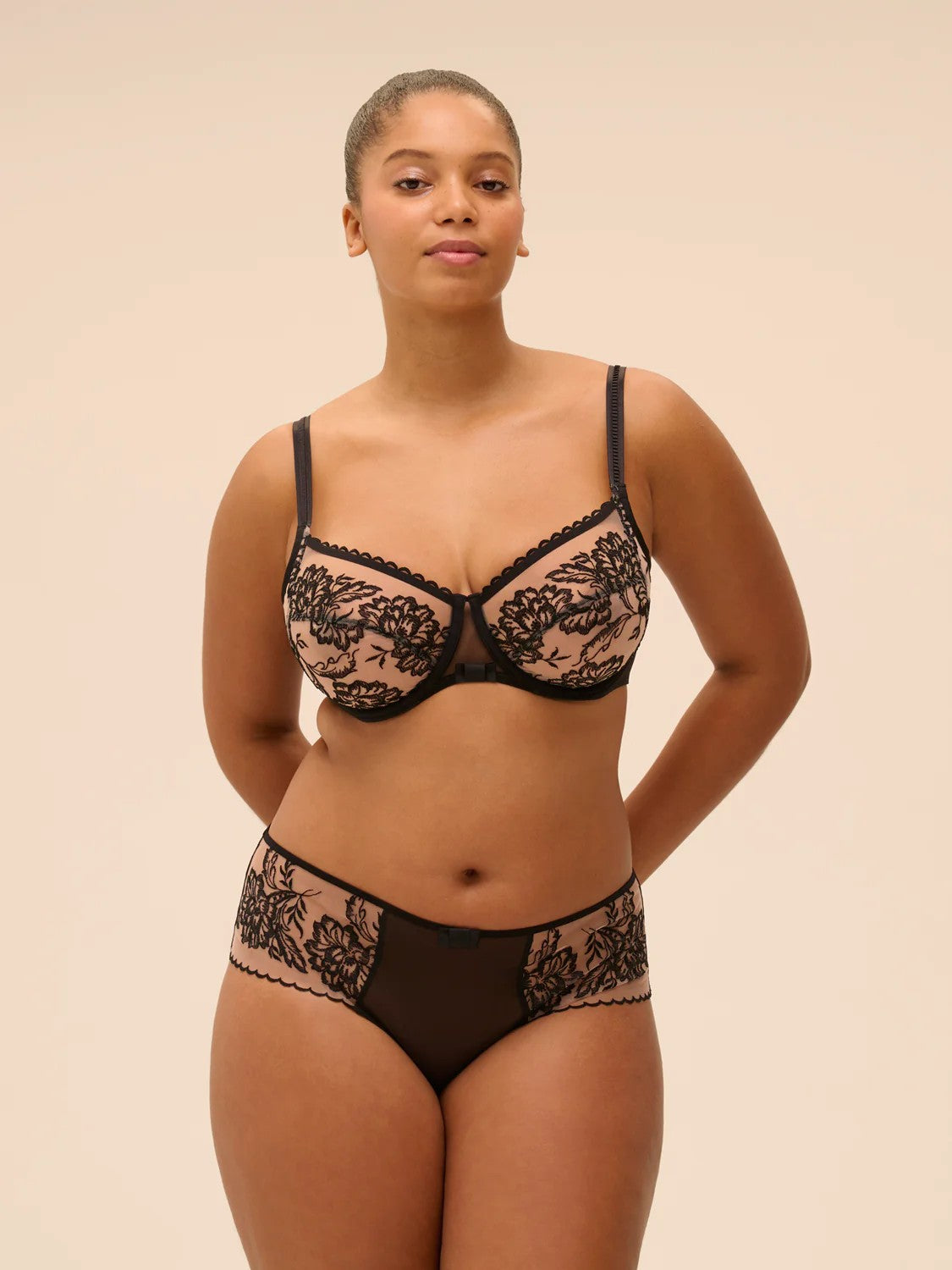 Simone Perele Romance Shorty Brief - Black Tattoo - La Donna