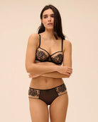 Simone Perele Romance Shorty Brief - Black Tattoo - La Donna