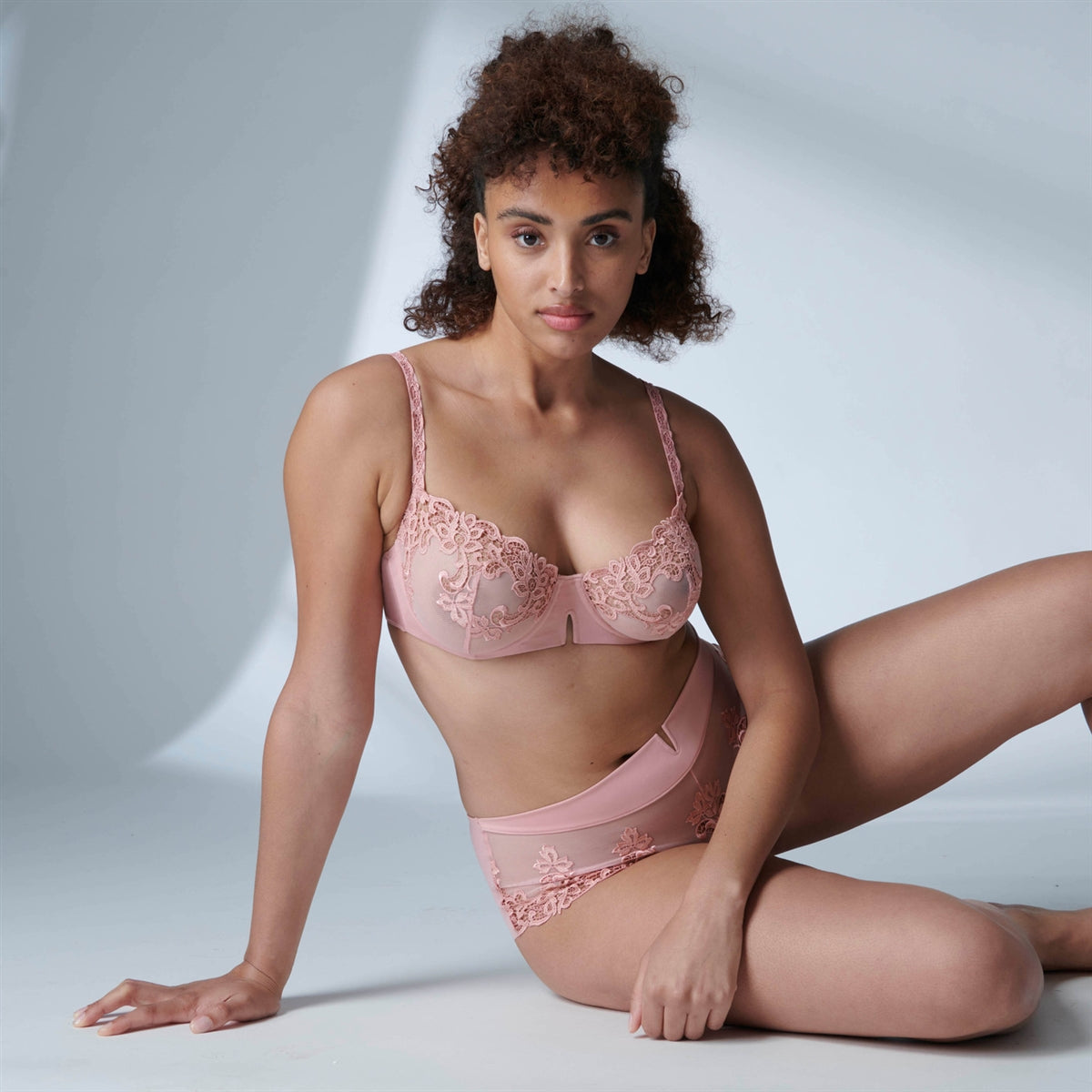 Simone Perele Saga Half Cup Bra - Verona Pink - La Donna