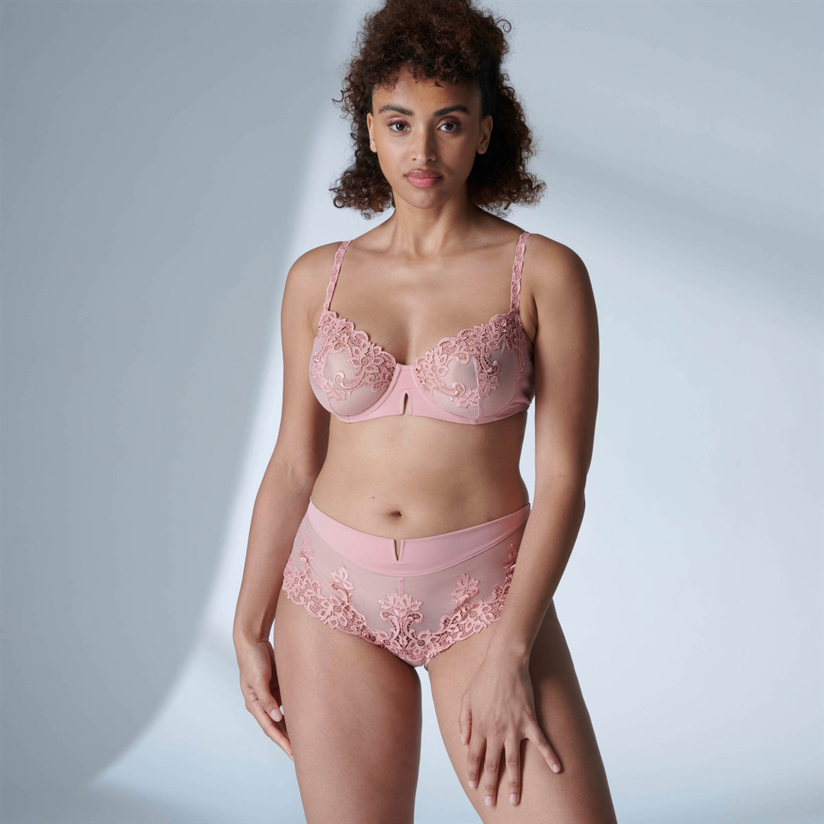 Simone Perele Saga Half Cup Bra - Verona Pink - La Donna