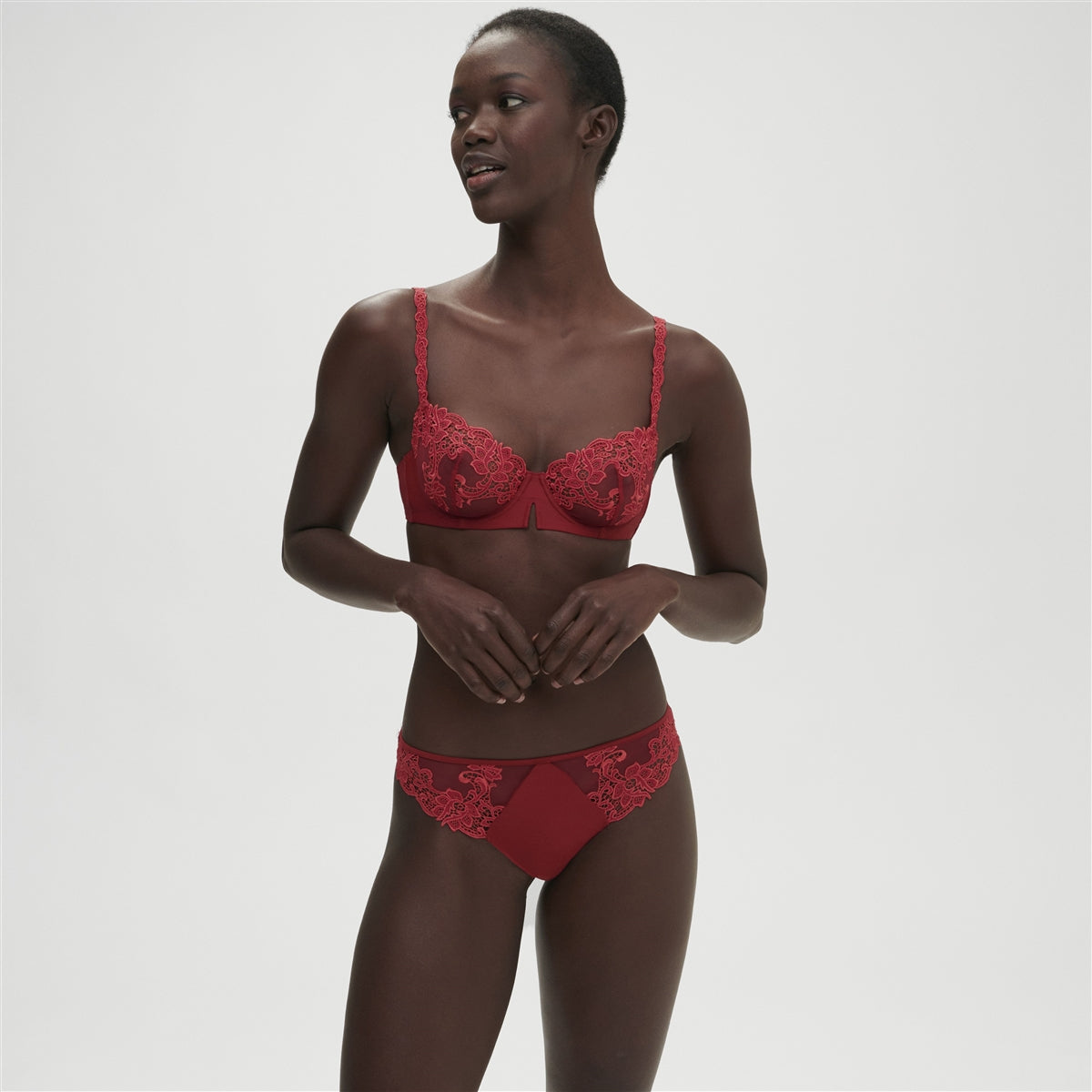 Simone Perele Saga Thong - Lipstick Red - La Donna