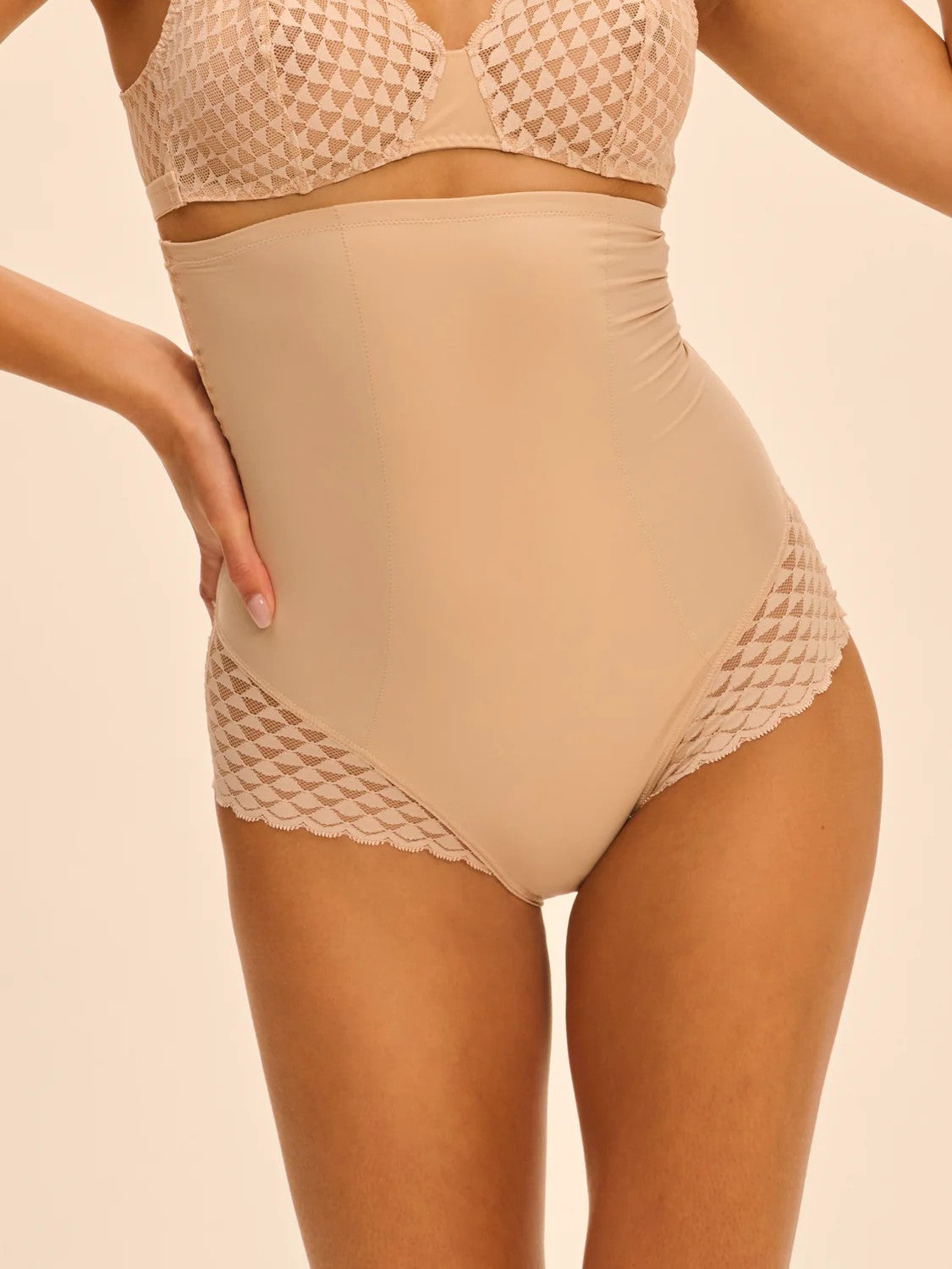 Simone Perele Subtile High Waist Shaping Brief - Nude - La Donna