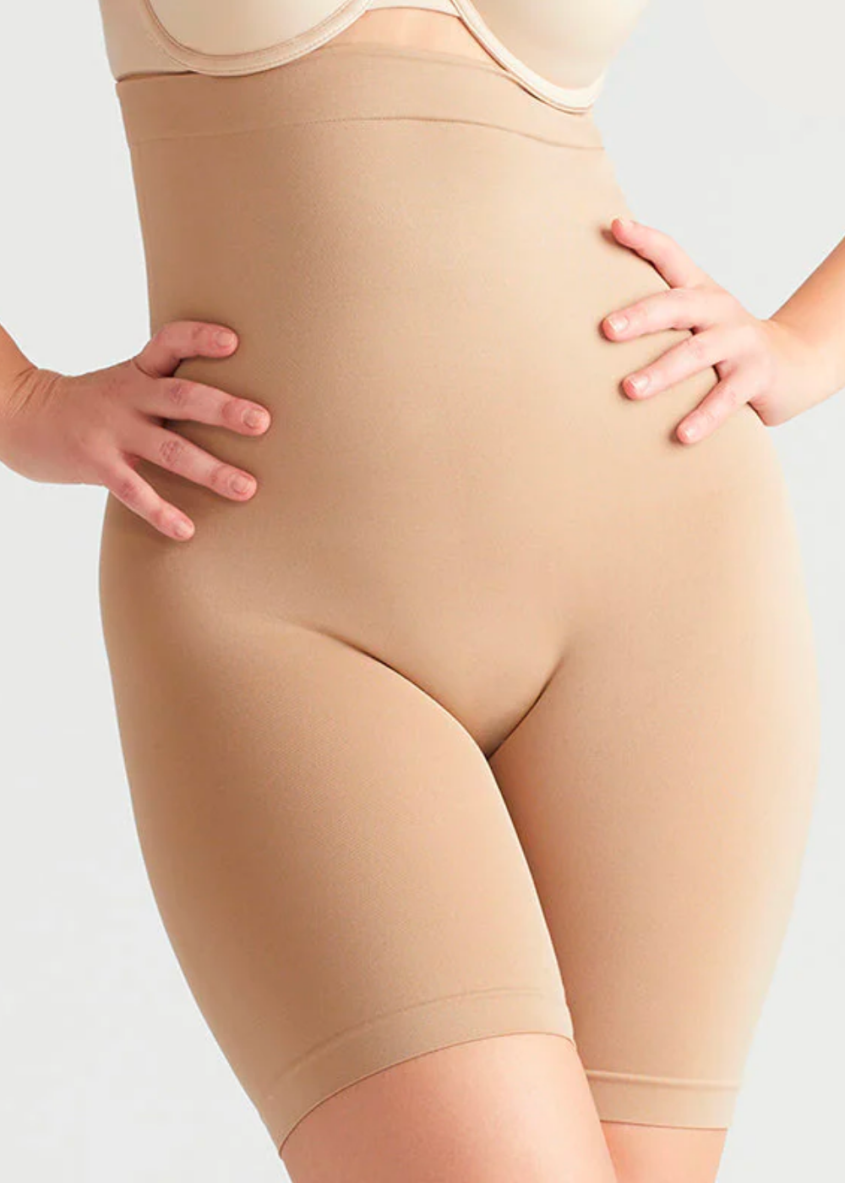 Yummie High Waist Thigh Shaper - Almond - La Donna