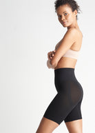 Yummie Mid Waist Thigh Shaper - Black - La Donna