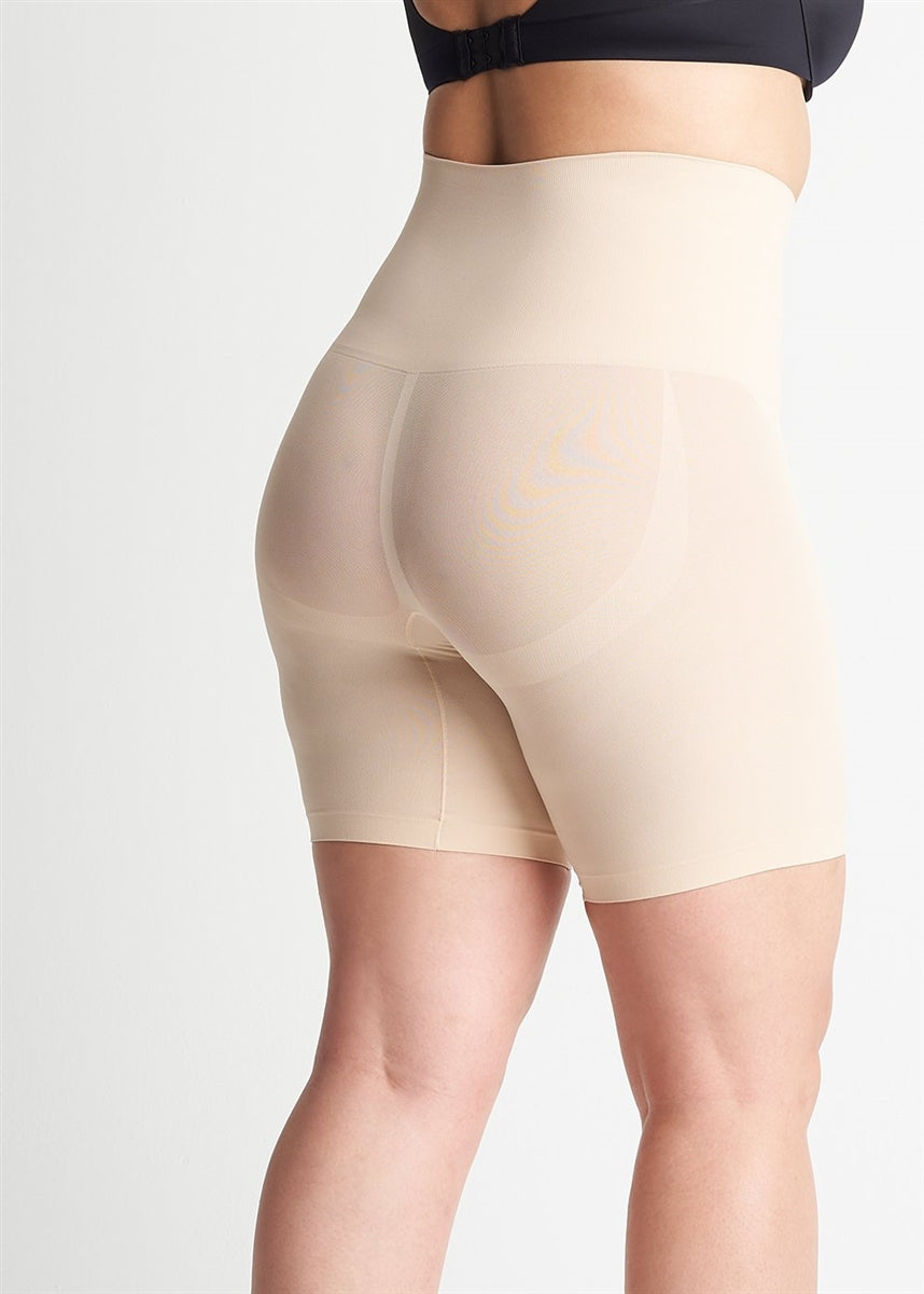 Yummie Mid Waist Thigh Shaper - Frappe - La Donna