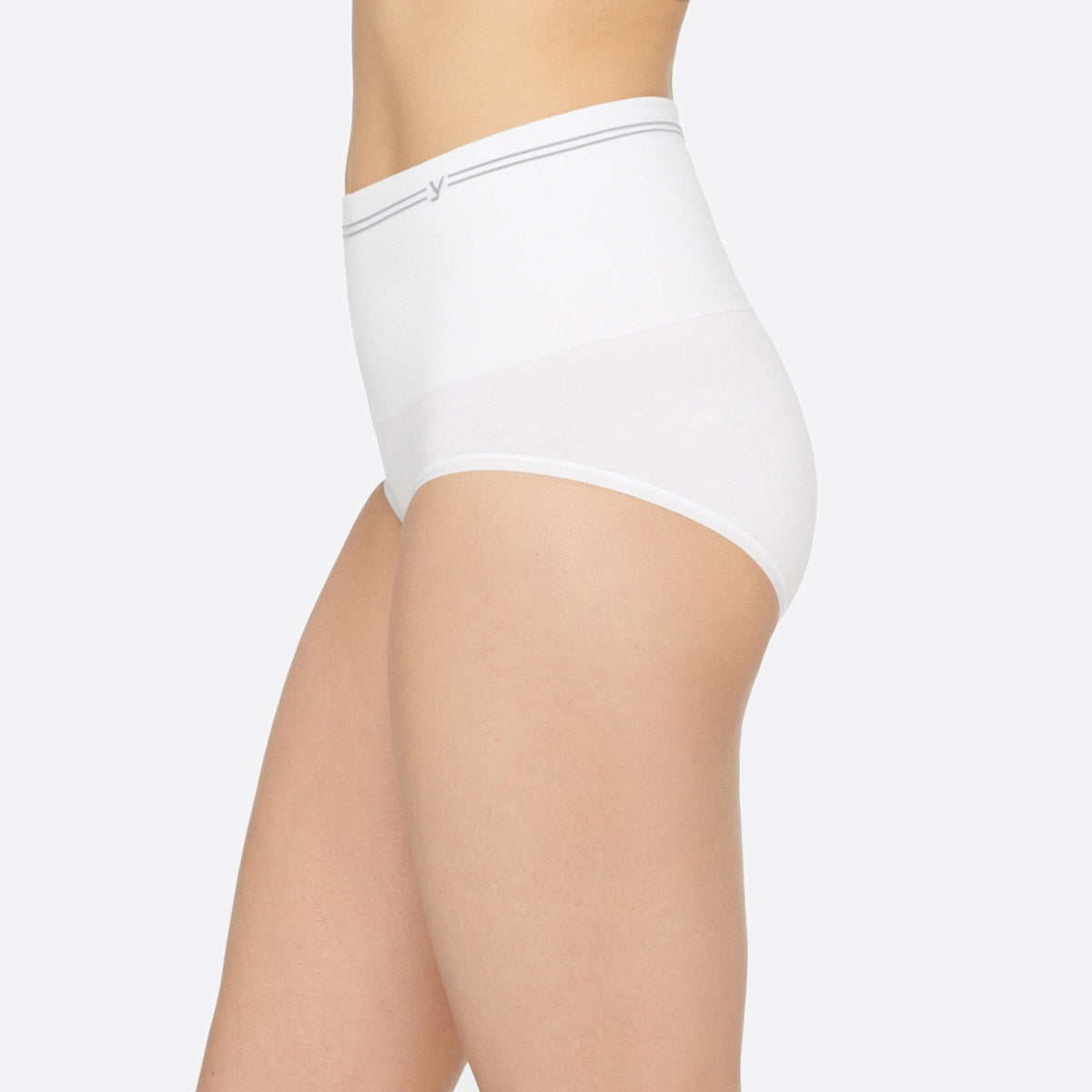 Yummie Seamless Cotton Shaping Brief - White - La Donna