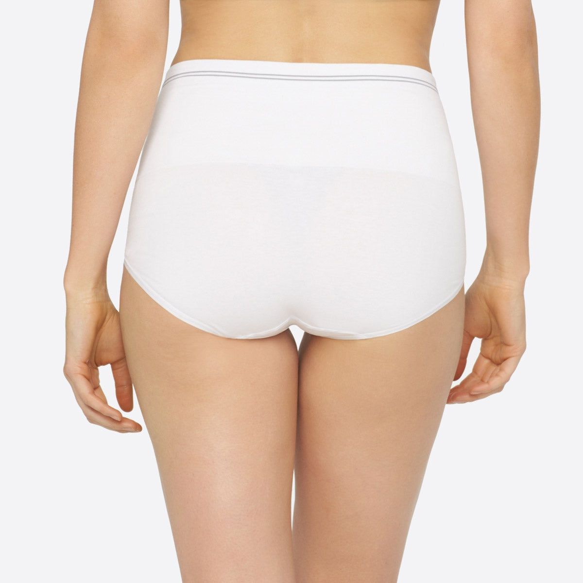 Yummie Seamless Cotton Shaping Brief - White - La Donna