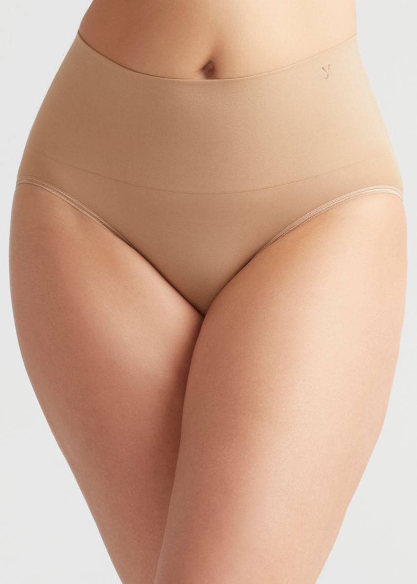 Yummie Ultralight Seamless Shaping Brief - Almond - La Donna