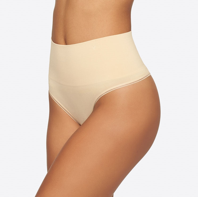 Yummie Ultralight Seamless Shaping Thong - Frappe - La Donna
